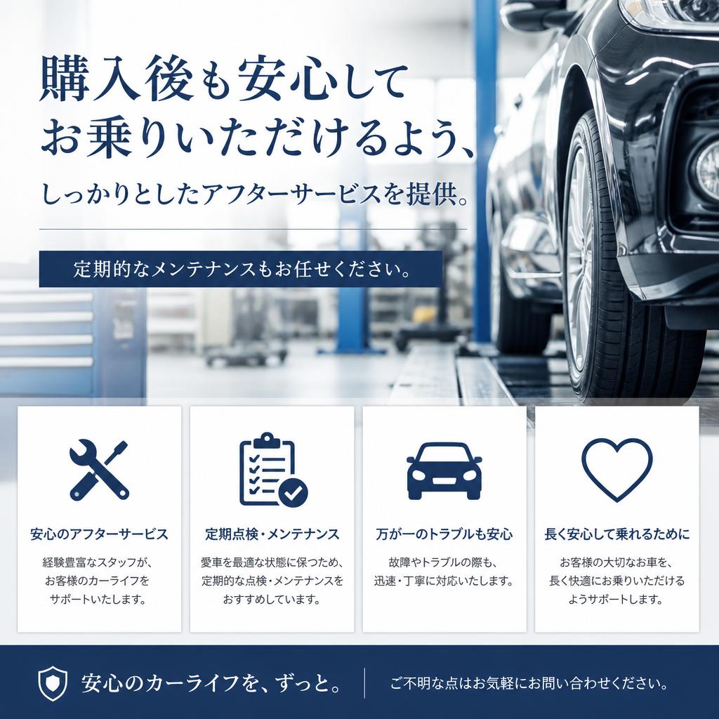 納得のアフターサービス
