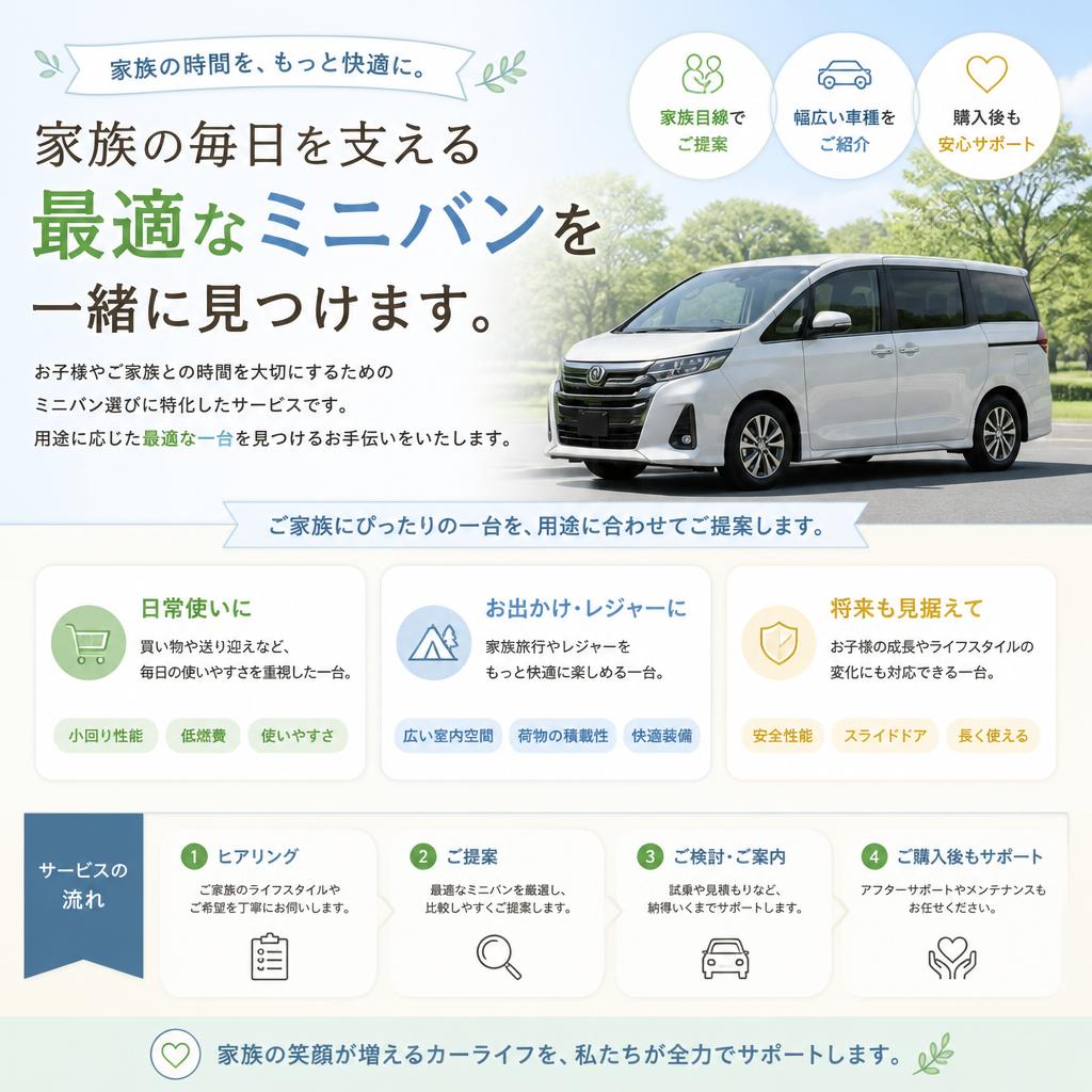 ミニバン専門のご提案