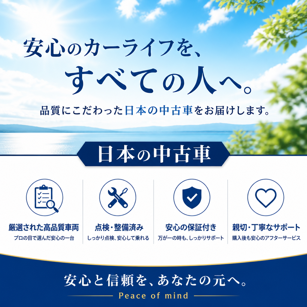 安心の中古車保証で選ぶ、長く乗れる一台！